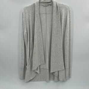 ATHLETA Cardigan Size MP Open Front Shawl Collar Lightweight Jersey